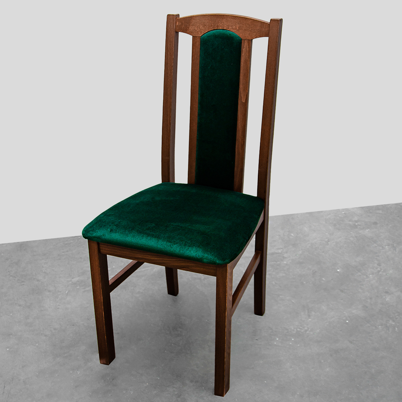 Krzesło do kuchni w butelkowej zieleni DK7 kasztan (23X) WYPRZEDAŻ