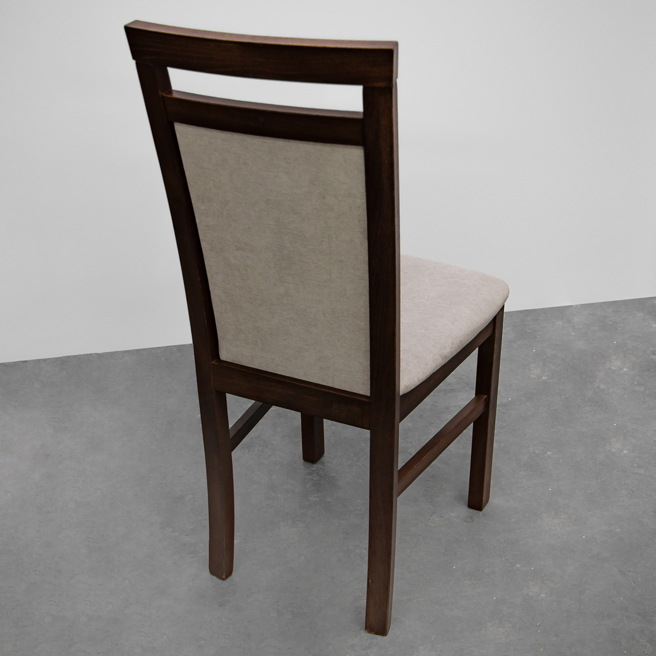 Tanie tapicerowane krzesło DK25 orzech (3x) WYPRZEDAŻ