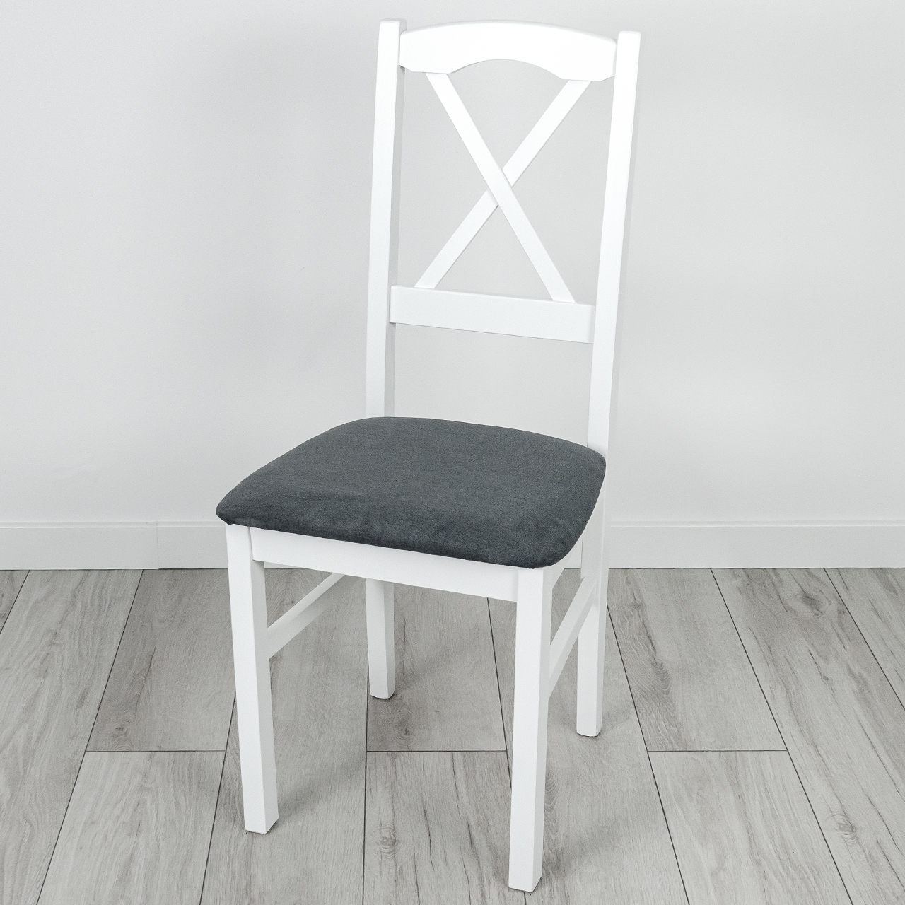 Nowoczesne krzesło tapicerowane NILO 11 biały (13) WYPRZEDAŻ