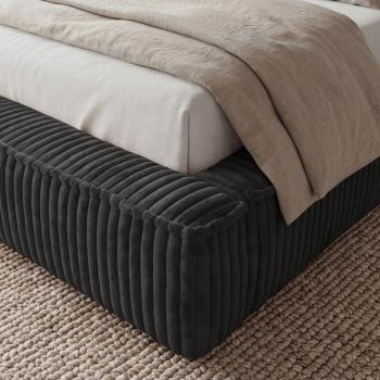 Lozko-tapicerowane-w-tkaninie-sztruks-z-pojemnikiem-i-stelazem-Leo-czarny5-3
