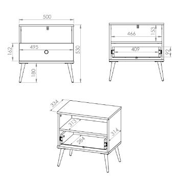 Wymiary: Szafka nocna SOLER 06