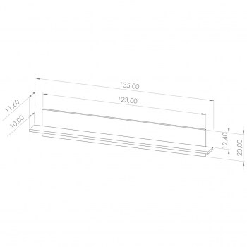 Wymiary: Półka VASINA VS05