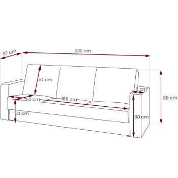 Wymiary: Sofa DART