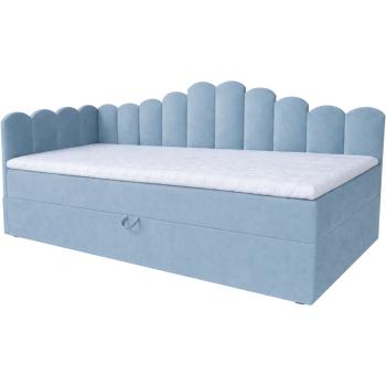 Łóżko dziecięce tapicerowane 90x200 NELA royal 48 lewe